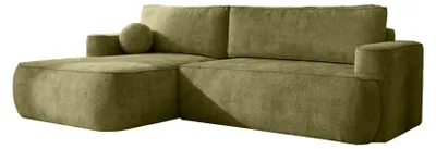 Obrázek produktu pro Rohová pohovka Moon, do obývacího pokoje, s funkcí spaní, Flow, levá, zelená (12)