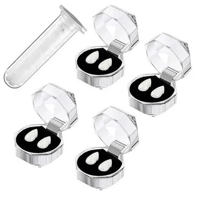 Productafbeelding van Vampiertanden Wit - Nep Tanden - Feestkostuum Accessoire - Realistische Uitstraling - 5 x 4 x 3 cm - Wit