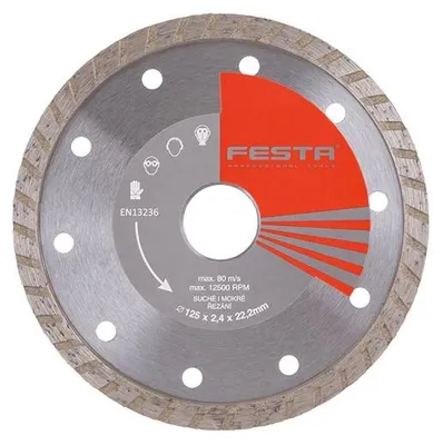 Obrázek produktu pro Kotouč diamantový FESTA TURBO 125x2.4x22.2mm 21412