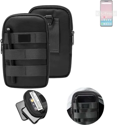 Produktbild von K-S-Trade Holster Gürtel Tasche kompatibel mit LG Electronics Style3 Handy Tasche Schutz Hülle dunkel-grau viele Fächer, 1x