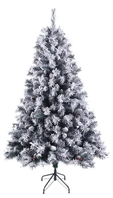 Image de SVITA Sapin de Noël artificiel neige pommes de pin baies incl. support 180cm