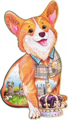 Obrázek produktu pro 2D puzzle, Velký corgi, WT, dřevo, 210 dílků