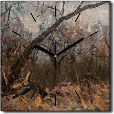 Produktbild von Coloray Uhr auf Leinwand 30x30 cm Wand Uhr Dekoration Wohnzimmer Segeltuch schwarze Hände -Landschaft