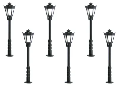 Image de Viessmann 64706 N Lanterne de parking, LED blanc chaud, 5+1