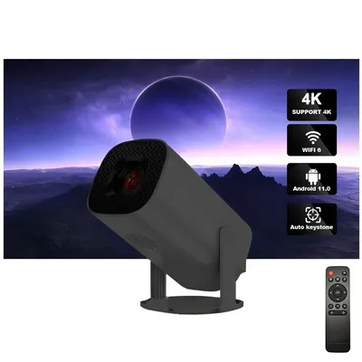 Zdjęcie produktu dla Projektor ZELURXX 4K z pilotem, rozdzielczość 1080p, WiFi 6, Bluetooth 5.4, system Android 11.0, ekran o przekątnej 100 cali, kolor czarny