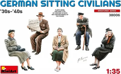 Obrázok produktu pre MiniArt 1:35 figúrky Nemeckí civilisti sediaci. 1930-40 Plastové modelárstvo