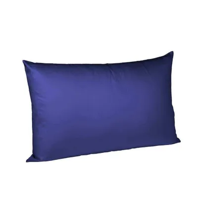 Zdjęcie produktu dla Poszewka na poduszkę Fleuresse z satyny Mako, seria Colours Uni, gładka jak jedwab, przyjazna dla skóry, 100% bawełna, zamek błyskawiczny, 50 x 70 cm, kolor Royal