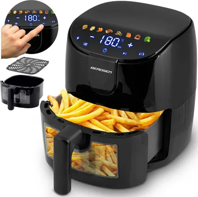 Zdjęcie produktu dla Frytkownica beztłuszczowa Air fryer Berdsen BD-658 czarna