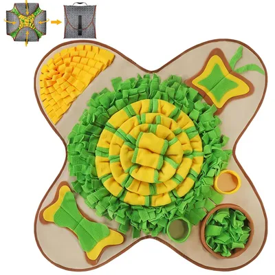 Produktbild von Schnüffelmatte Hund interaktiv | Slow Feeder Leckerlis Matte | Hundetrainingsspielzeug | Fütterungsmatte Haustier