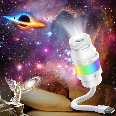Obrázek produktu pro Noční lampička s projekcí galaxie, 2-v-1 projektor hvězdné oblohy