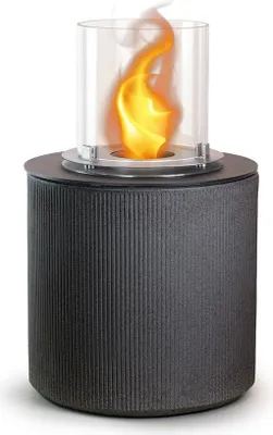 Produktbild von Modigliani - Bioethanol-Holzboden-Kamin ø 36xH56 cm, grau