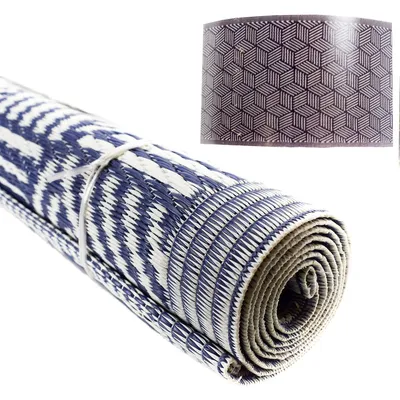 Produktbild von Bodenbelag für draußen 90 x 150 cm in geflochtener Strohoptik