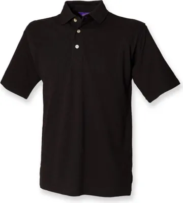 Produktbild von Henbury H100 | Herren Classic Baumwolle Piqué Polo Shirt - Farbe: Black - Größe: XXL