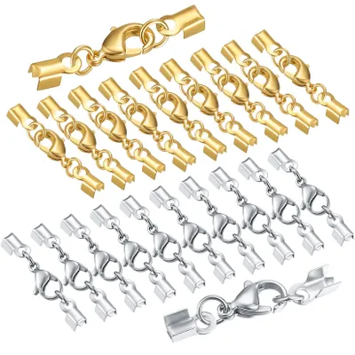 Krebsklauen-Verschlüsse 20 Stück, 32 mm, Gold und Silber