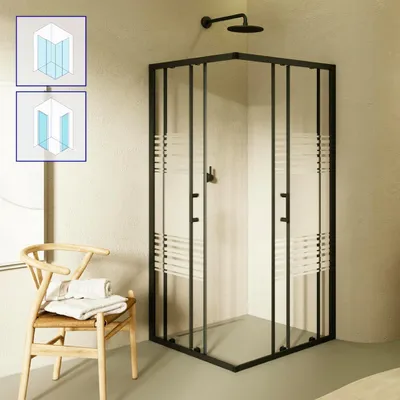 Produktbild von Duschkabine - Duschwand - Duschkabine (Eckvariante) - Duschkabine mit Schiebetür - Sicherheitsglas - 90x90 cm