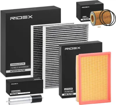 Produktbild von RIDEX Filterset Inspektionspaket Filtersatz für BMW 5 Limousine (E39) 5 Touring (E39)