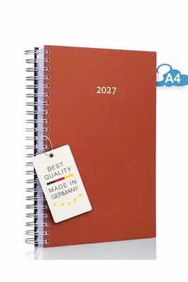 Produktbild von Kalender 2027 DIN A4 | TECCAROTTA | Tageskalender | 400 Seiten | 1 Seite pro Tag | Terminkalender | Business Kalender | edition cumulus, KI-generiertes Bild