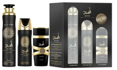 Image de Lattafa Asad Kit Eau Parfumée 100Ml Déodorant 200Ml Désodorisant 300M