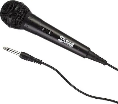 Immagine prodotto di Giocattolo per karaoke - Apparecchio per karaoke dinamico - Microfono con cavo nero unidirezionale