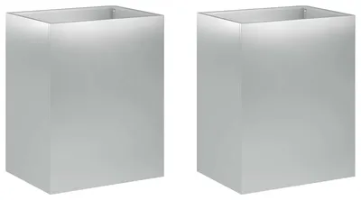 Produktbild von vidaXL Garten-Pflanzgefäß 2 stk. Silber 40 x 30 x 50 cm