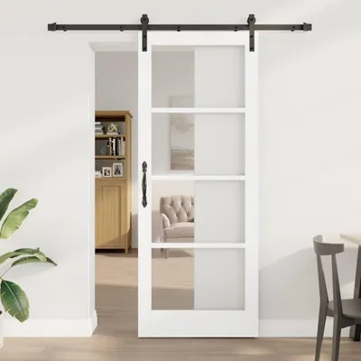 Produktbild von PUEAZU Schiebetür ORKDAL Weiß und Schwarz 83 x 211 cm - Haustüren @27256