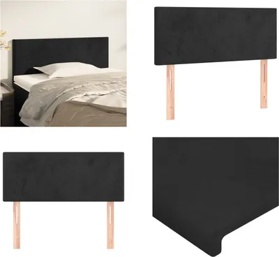 Produktbild von vidaXL Kopfteil Schwarz 80x5x78/88 cm Samt - Kopfteil - Kopfteile - Bett-Kopfteil - Bettkopfteil