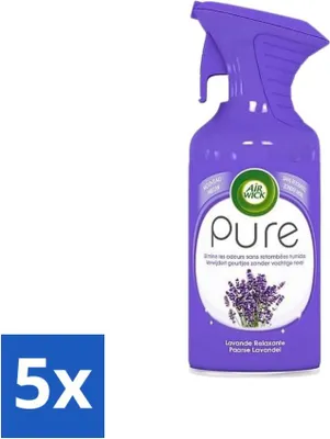 Zdjęcie produktu dla Air Wick – spray do pomieszczeń – fioletowa lawenda – 250 ml – opakowanie ekonomiczne – 5 sztuk