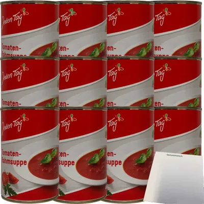 Produktbild von Jeden Tag Tomatenrahm-Suppe 12er Pack (12x400ml Dose) + usy Block