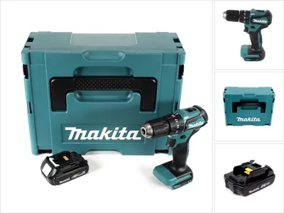 Produktbild von Makita DHP 483 Y1J Akku Schlagbohrschrauber 18V 40Nm im Makpac + 1x 1,5 Ah Akku - ohne Ladegerät