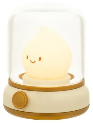 Zdjęcie produktu dla Lampa stołowa LED płomyczek nocne żółta 3W ciepła silikon wym:12,4x10x10cm IP20 Mary's