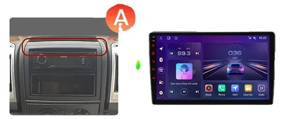 Zdjęcie produktu dla Carplay, odtwarzacz multimedialny, system nawigacji, kompatybilny z Fiat Ducato / Peugeot Boxer / Citroen Jumper (X250) z lat 2006-2014, wbudowany wentylator chłodzący, nawigacja GPS z systemem Android, model V1 Pro (2GB-64GB) - A
