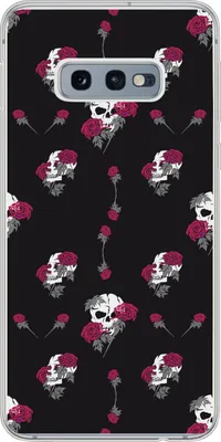 Produktbild von MuchoWow® Handyhülle Schutzhülle Hülle für Telefoonhoesje Samsung Galaxy S10e Mädchen - Totenkopf - Rosen - Muster - Mädchen - Kinder - Kinder - Mädchen Silikon Softcase Handy Hülle - Handy