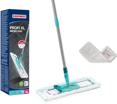 Produktbild von LEIFHEIT Bodenwischer PROFI XL Micro Duo + Ersatz SuperDuster Floor GRATIS 55397