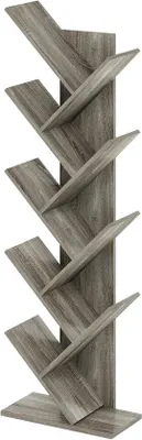 Productafbeelding van Famanu boekenkast met uniek boomdesign - 9 planken - Eikenhout
