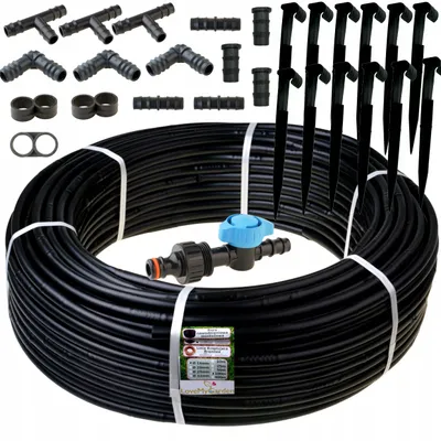 Produktbild von LoveMyGarden Tropfschlauch 100m 37 Zubehör Schwarz