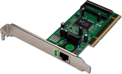 Produktbild von DIGITUS Single Port Gigabit Ethernet Netzwerkkarte, RJ45, PCI, Realtek Chipsatz