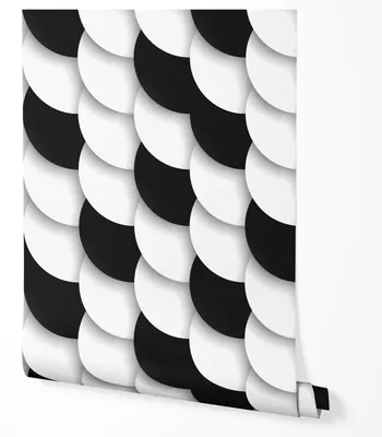 Produktbild von Vliestapete 3D Wellen Schwarz Weiß Modern Abstrakt Geometrisch Tapete Wohnzimmer Schlafzimmer Flur Küche UV-beständige Tapete 10m x 0.5m