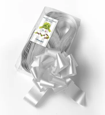 50 Schleifen, Silber, 50 mm, für Feste & Hochzeiten