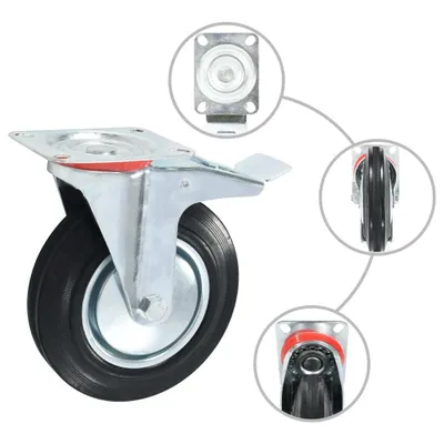 Produktbild von vidaXL 16 Stk. Rollen 200 mm