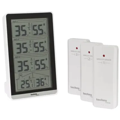 Zdjęcie produktu dla Technoline WS 7060, Srebrny, Wilgotnościomierz wewnętrzny, Termometr wewnętrzny, Odkryty higrometr, Termometr zewnętrzny, F, °C, Bateria, 82 mm, 41 mm