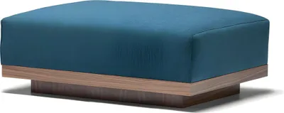 Produktbild von Eleganter Hocker aus Stoff und Holz  für ein modernes Interieur und mehr Komfort