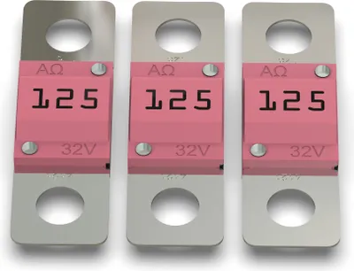 Produktbild von 3x AUPROTEC Midi Hochstromsicherung 125A Schraubsicherung pink