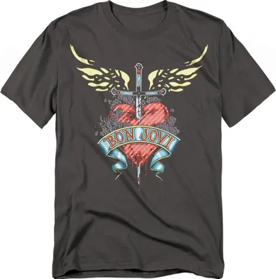 Produktbild von Bon Jovi - T-Shirt für Herren/Damen Uni TV22754 (M) (Holzkohle)