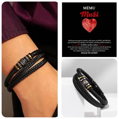 Obrázek produktu pro Lovilion MÉMU MUŽI- KOŽENÝ NÁRAMEK PRO MUŽE - RAFAEL_LEATHERBRACELET