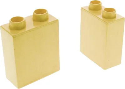 Produktbild von 2x Lego Duplo Bau Stein 1x2x2 beige Spiderman 3271 4209851 42657 4066