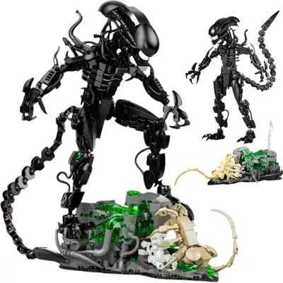 Produktbild von Xenomorph Alien Bausteine Komplettes Montage Set Konstruktionsspielzeug Modell