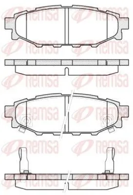 Produktbild von REMSA Bremsbeläge Satz Hinten Bremsklötze für SUBARU FORESTER (SH) 1136.12