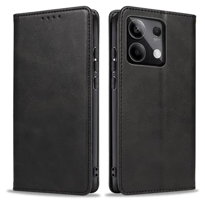 Produktbild von Handyhülle für Xiaomi Redmi Note 13 5G Kunstleder Flip Cover Hülle Klapphülle Case Kartenfach Farbe: Schwarz