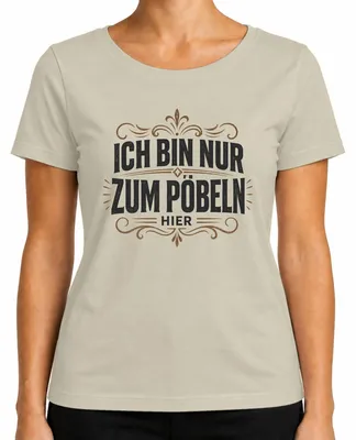 Immagine prodotto di Maglietta da donna, taglia 3XL, con scritta "Sono qui solo per fare il buffone", stile sarcastico e ironico. Motivo: natura