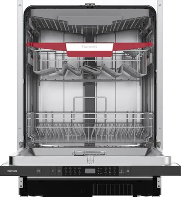 Produktbild von homeX Geschirrspüler 60 cm, Einbau Spülmaschine vollintegrierbar - 14 Maßgedecke, 8 Programme, AquaStop, DWFI601444C